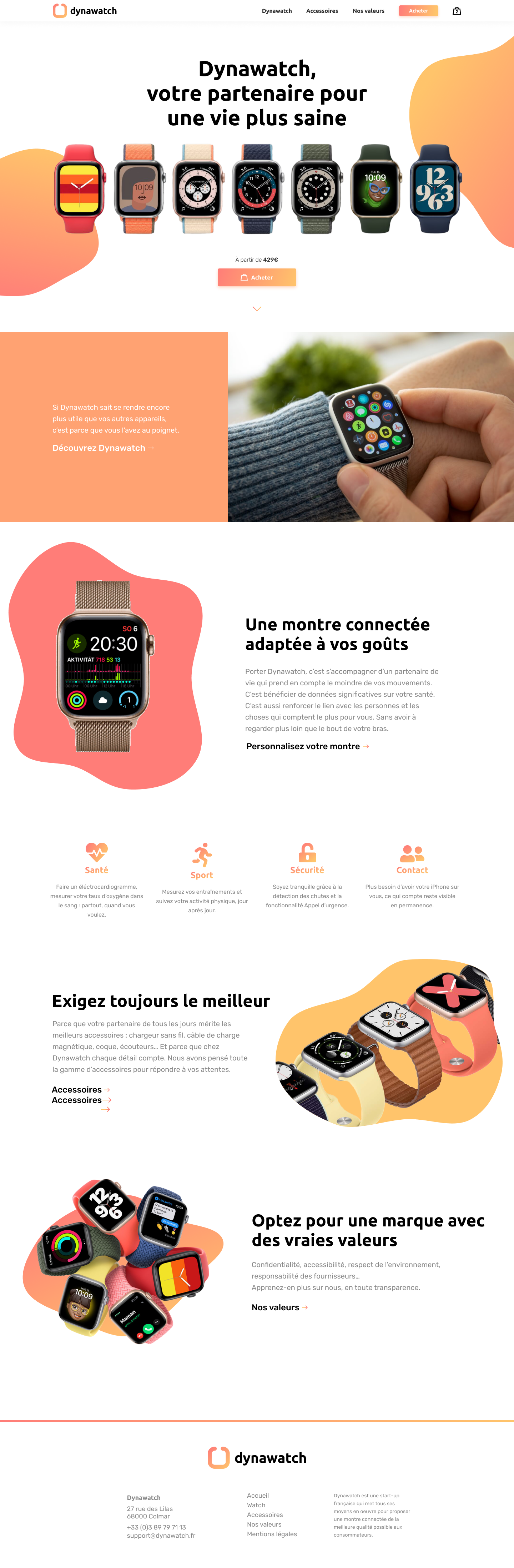 maquette dynawatch accueil