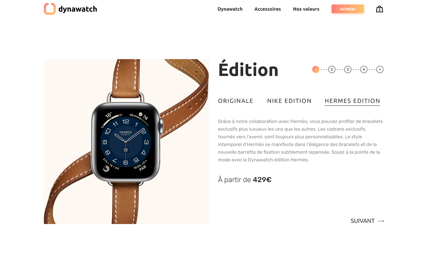 maquette dynawatch personnalisation edition