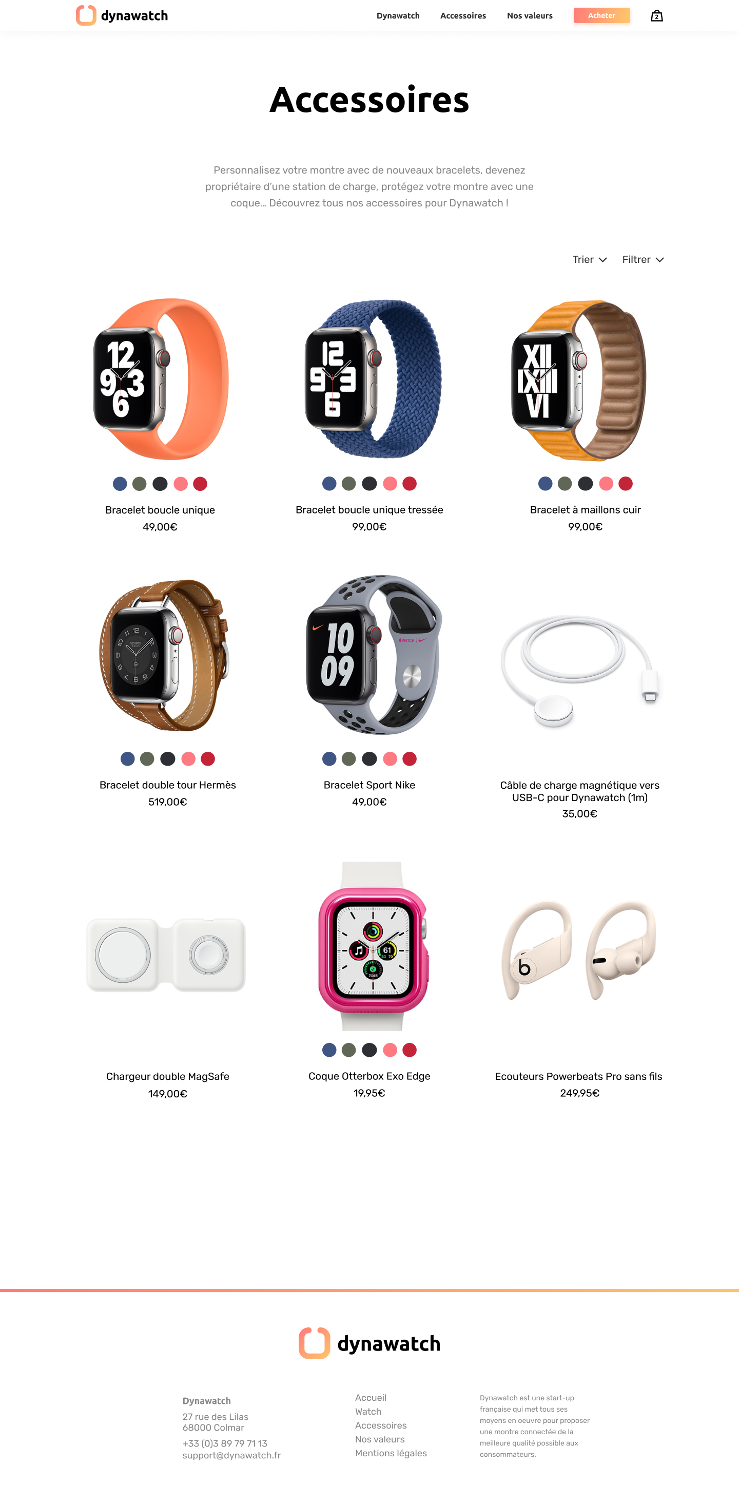 maquette dynawatch nos accesoires