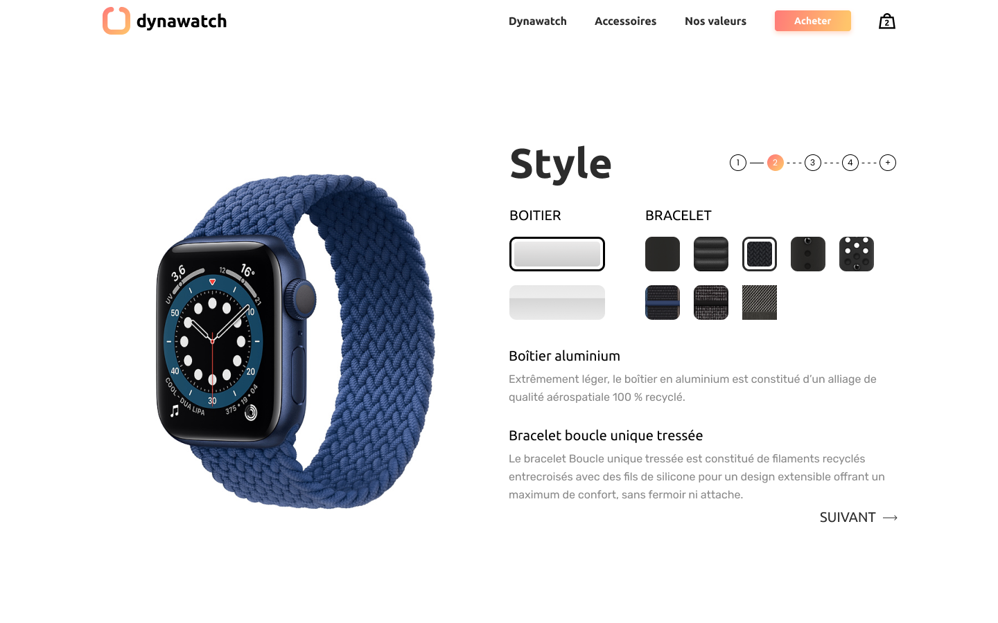 maquette dynawatch personnalisation style