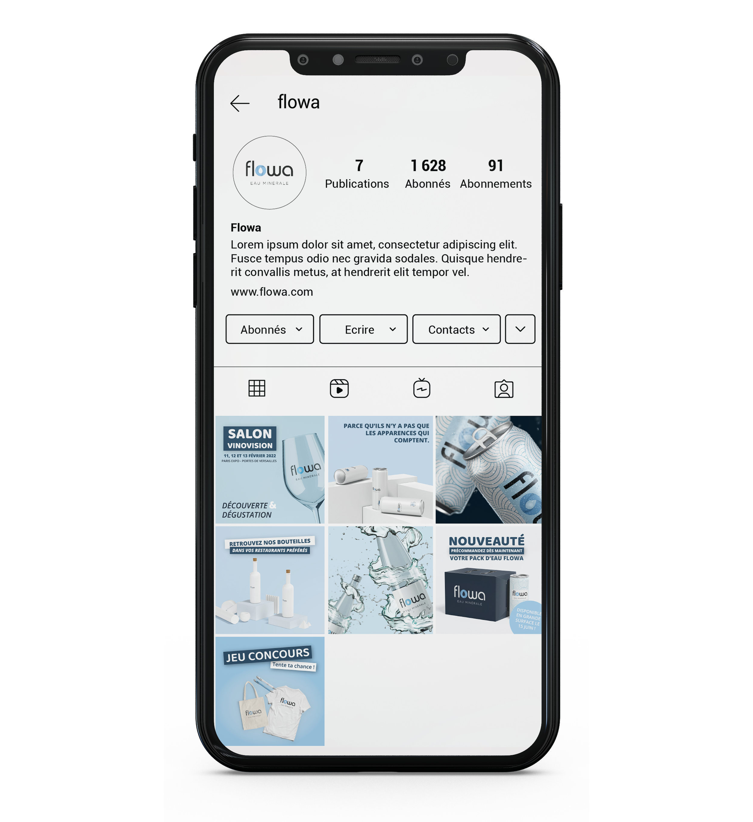 flowa posts réseaux sociaux instagram
