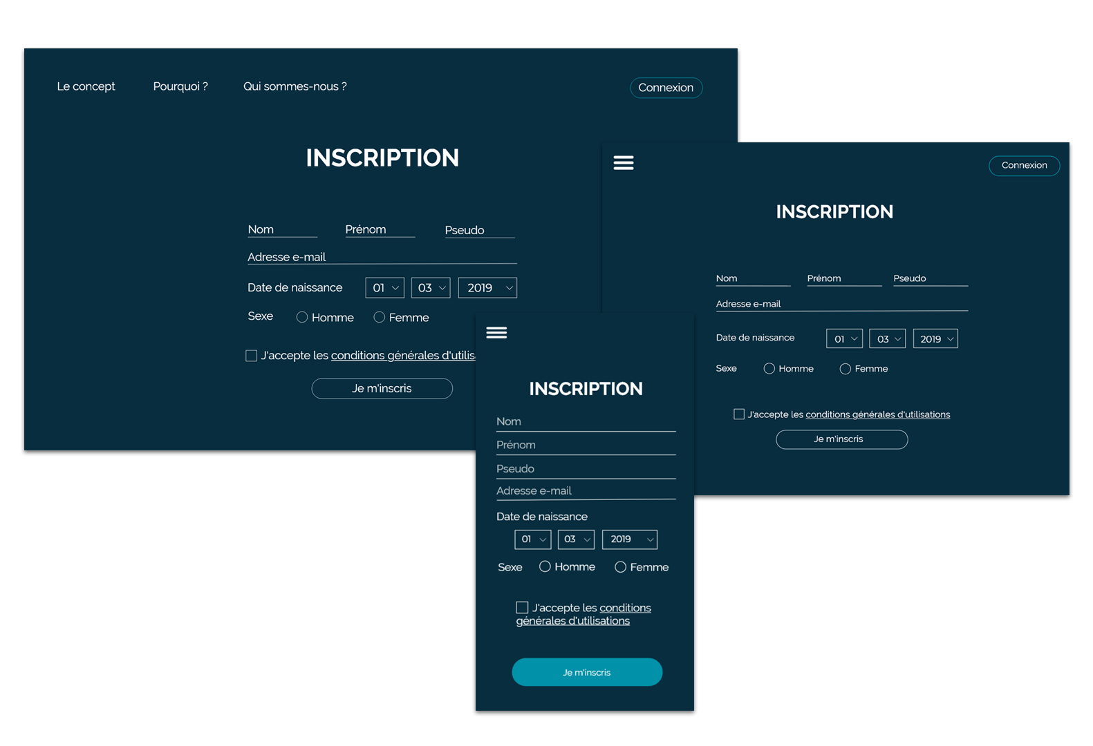 maquette landing page movenmeet