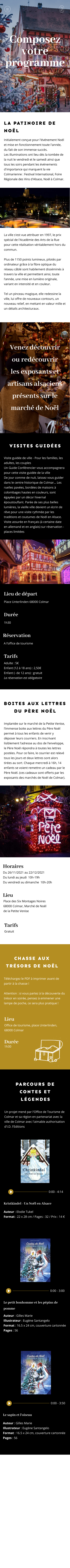 maquette marché noël colmar programme